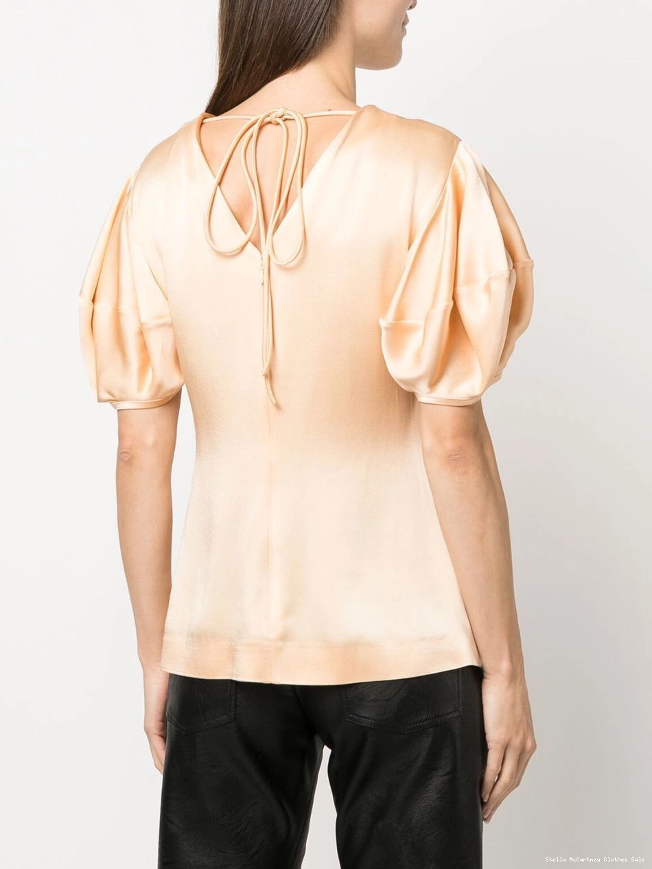 Affordable ruched blouse McCartney Stella Women puff-sleeve 0502